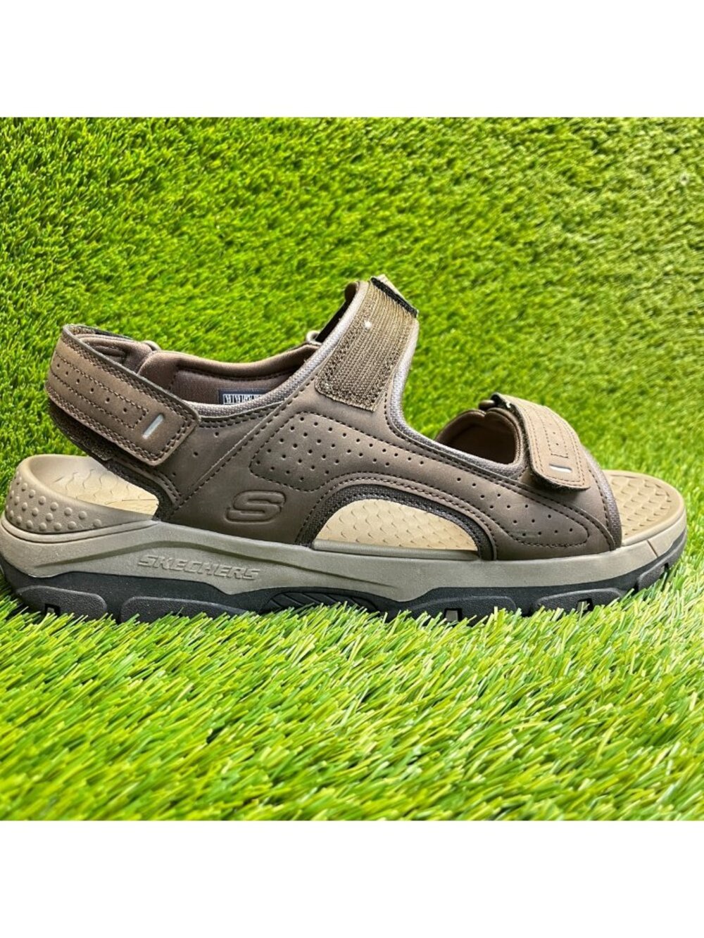 Skechers Tresmen Garo Mens Size 13EE Brown Outdoor Walking Open Toe Sandals